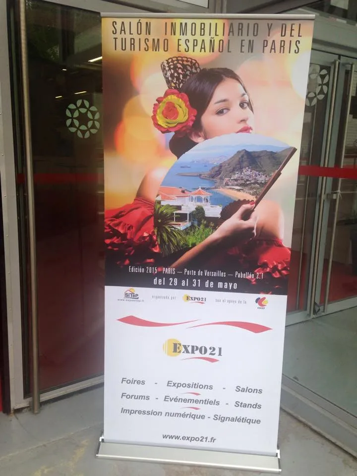 Kakemono du Salón Inmobiliario y del Turismo Español en París, édition 2015, Porte de Versailles